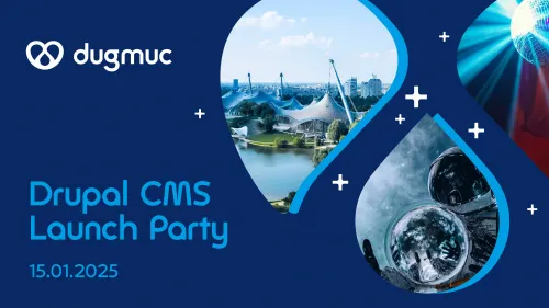 Drupal CMS Launch Party Banner